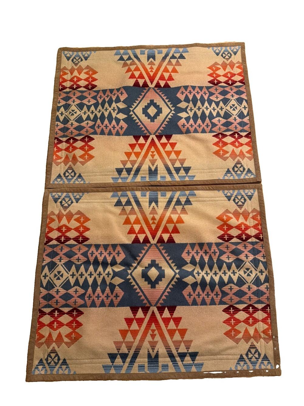 Lot of 2 Pendleton Wool Canyonlands Pillow Shams Aztec 24.5x19 Wool
